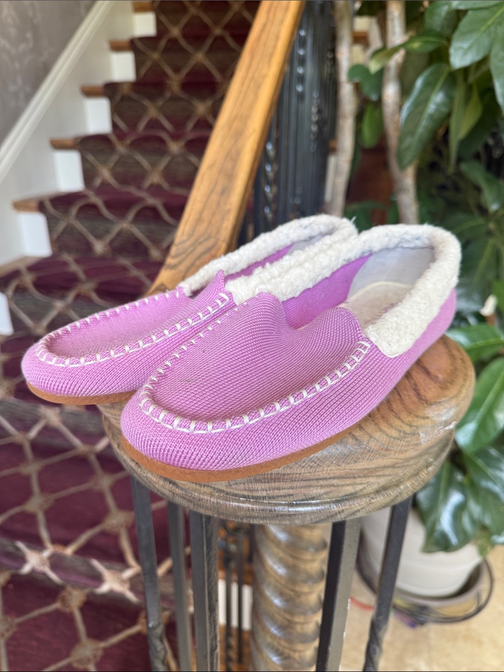 Rothy's Merino Slipper in a lavender knit preowned size 7